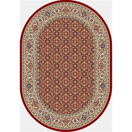 Ancient Garden 2 Ft. 7 In. X 4 Ft. 7 In. Oval 57011-1414 Rug - Red/Ivory